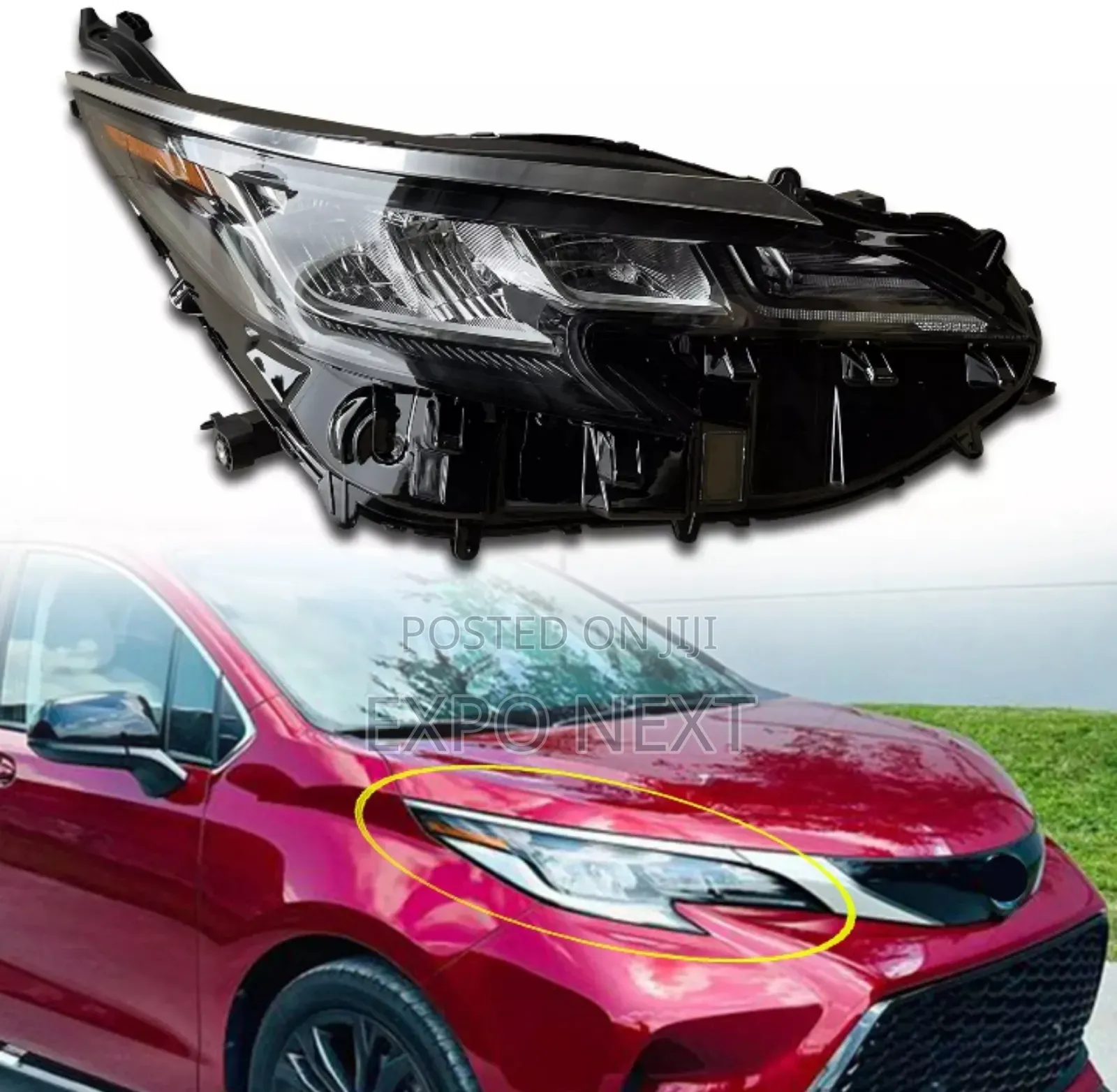 Toyota Sienna Headlights Pair 2015-2020