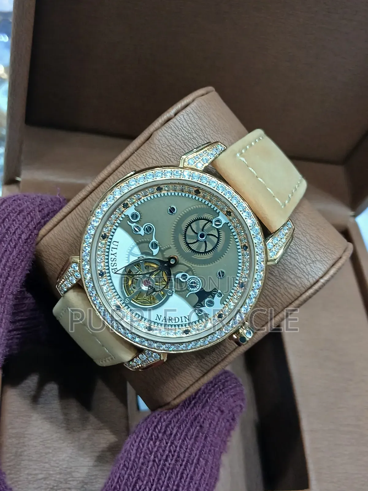 Nardin Genuine Leather Timepiece for Gents