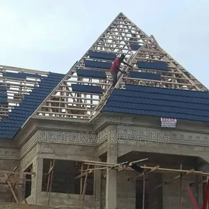 Installation of Stone Coated Roofing Material.