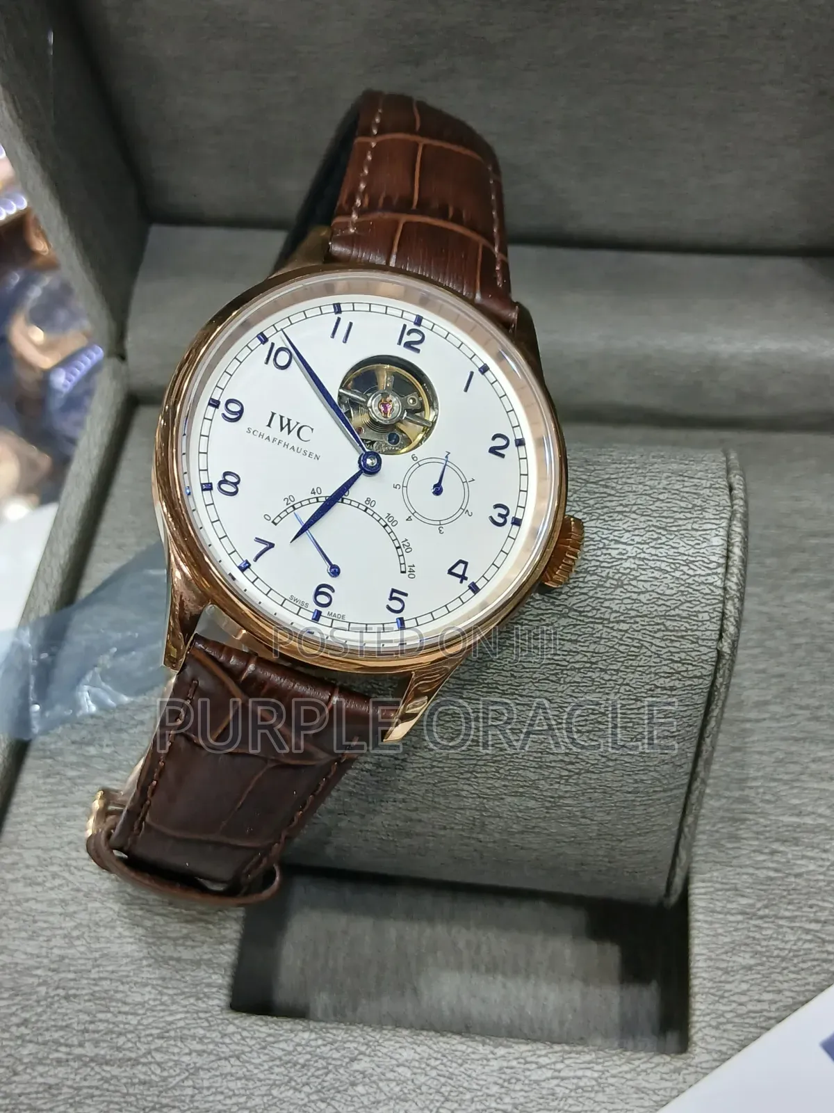 Iwc Authentic Leather Watch for Gents