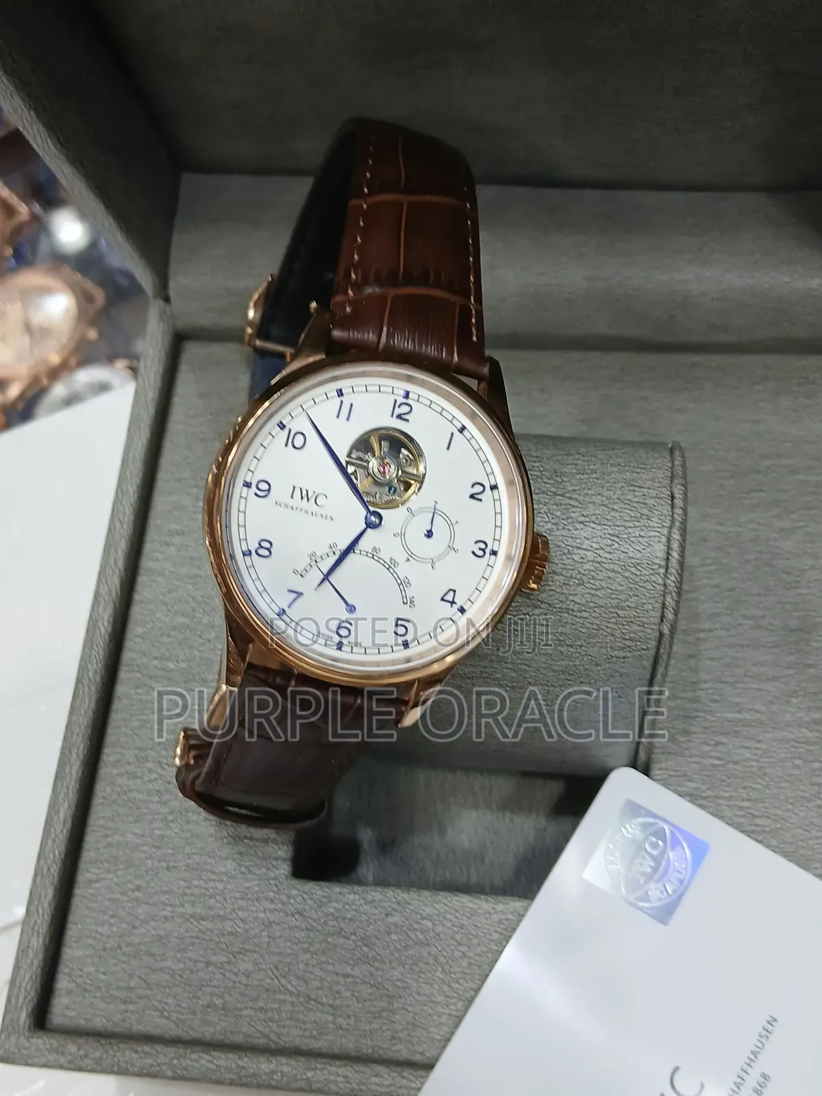Iwc Authentic Leather Watch for Gents