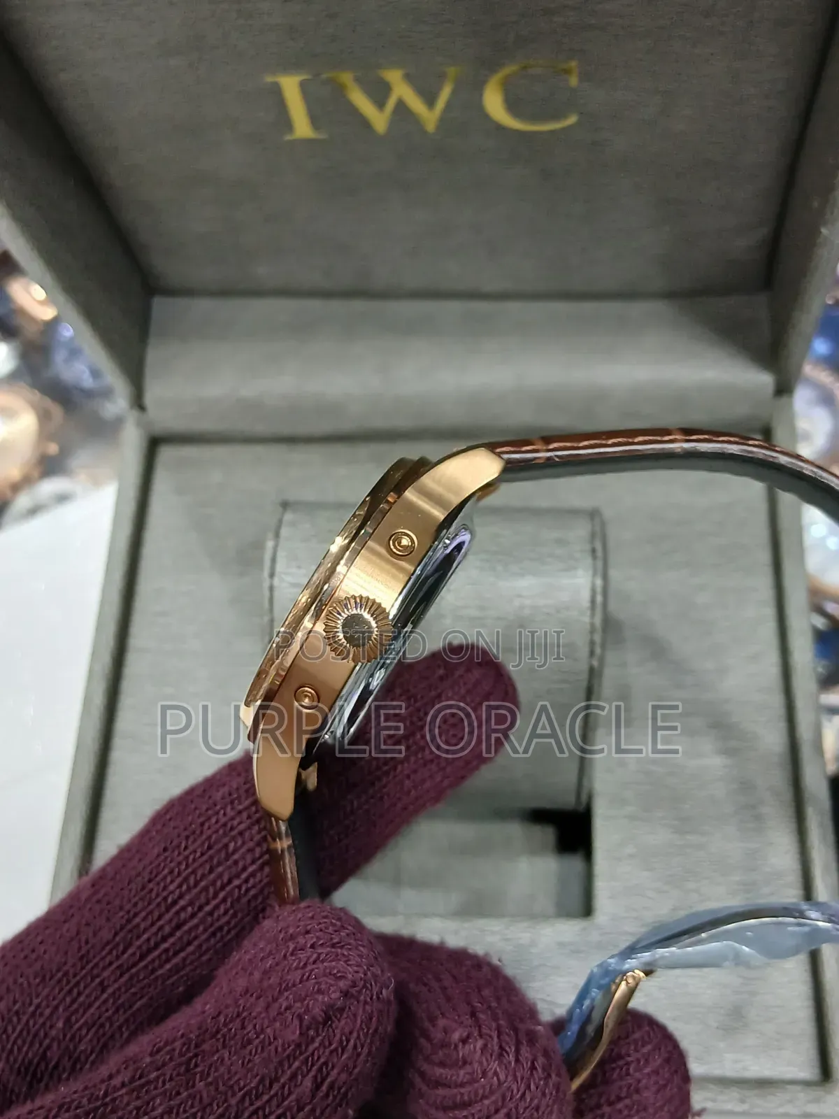 Iwc Authentic Leather Watch for Gents