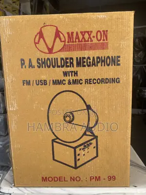 Maxx-on P A Megaphone With Amplifier Rechargeable