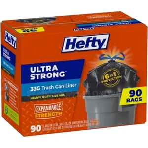Hefty Ultra Strong 33g Trash Can Liners Heavy Duty 1.05mil