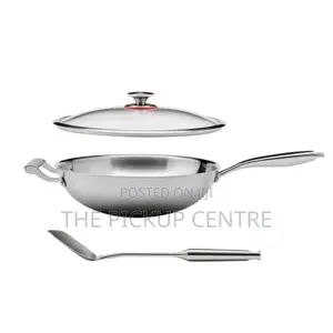 Miu Stainless Steel Try-Ply Clad 13inch/34cm" Wok