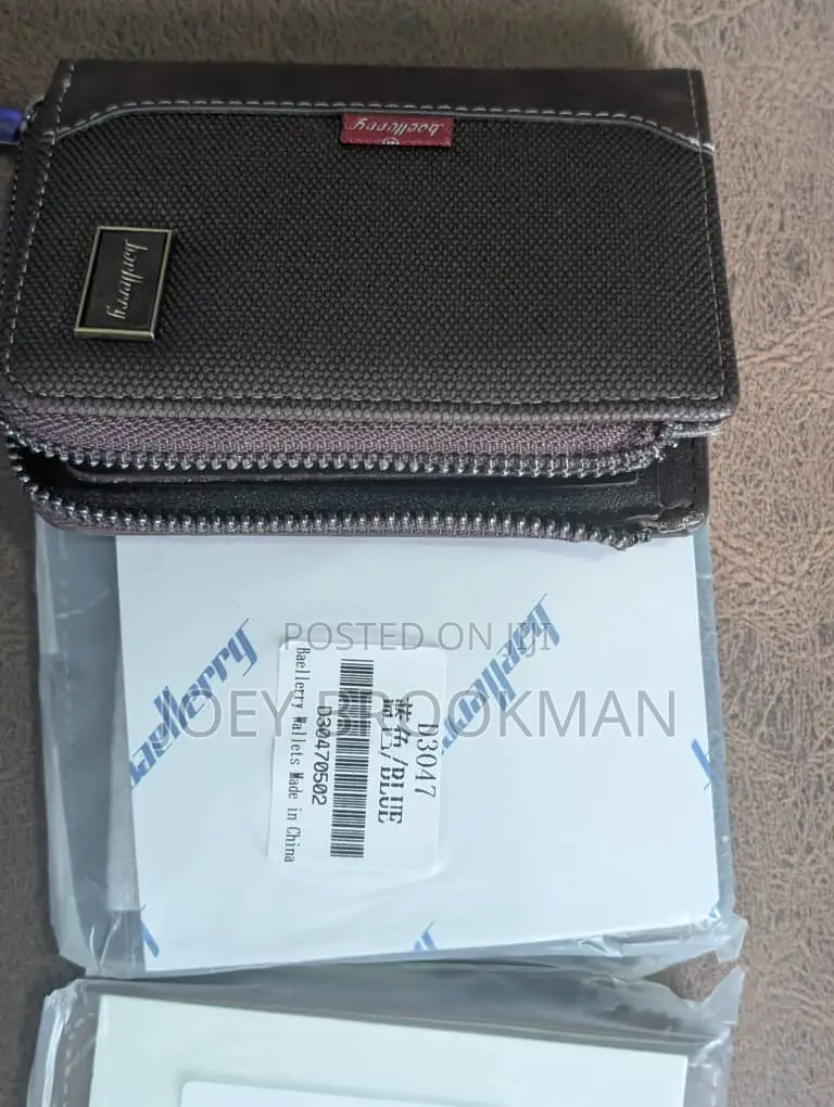 Baellerry Rfid Simple Simple Men Zipper Wallets Luxury Brand