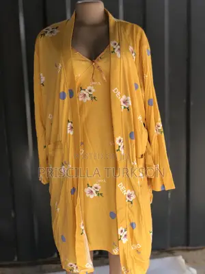 Yellow Two Piece Night Wear