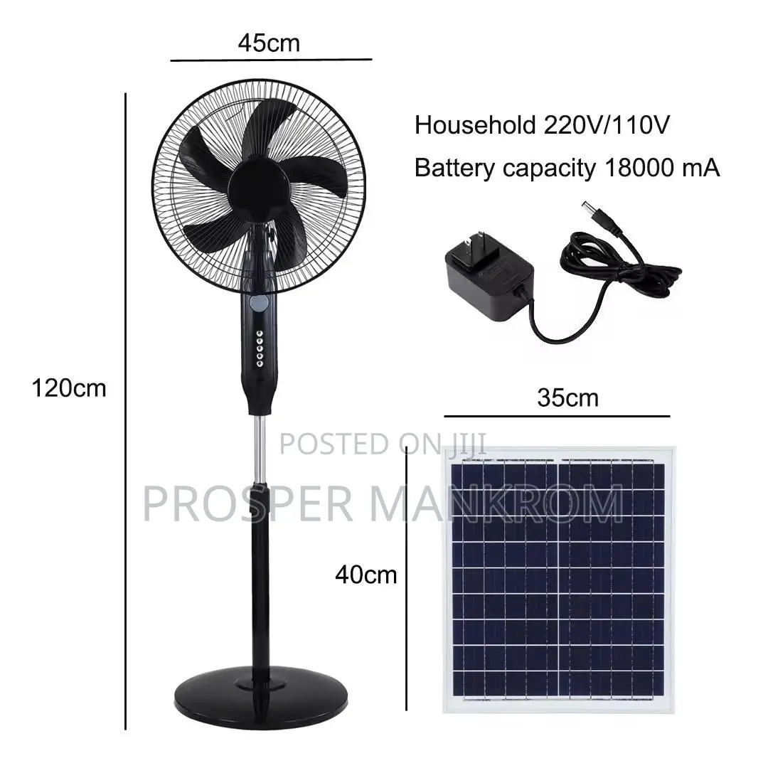 Solar And Rechargeable Fan