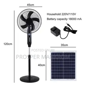 Solar And Rechargeable Fan