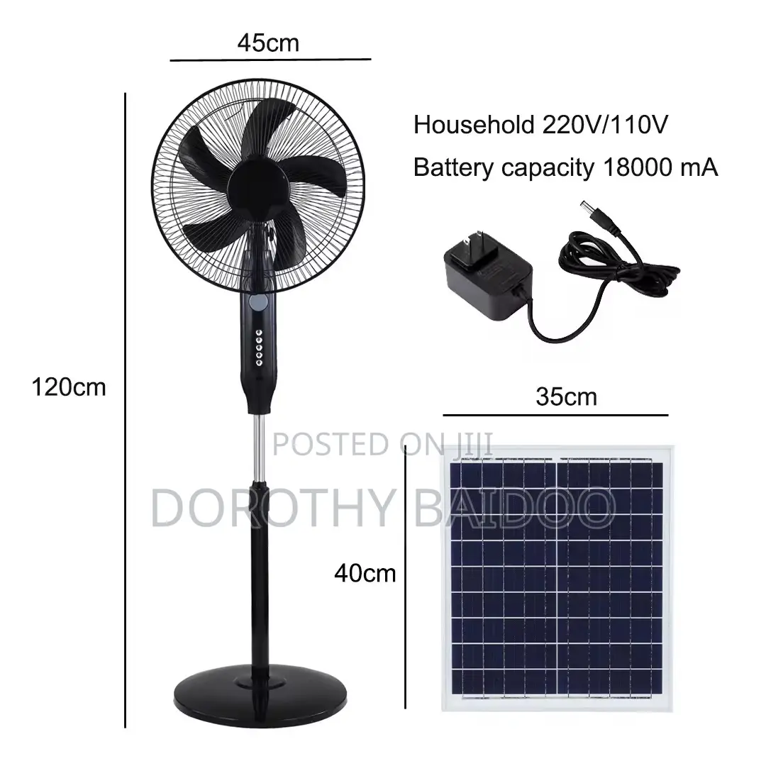 Rechargeable Solar Fan