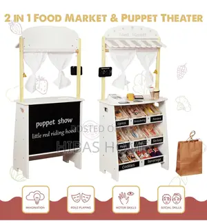 Kids Preschool Pretend Play Wooden Supermarket,Cash Register