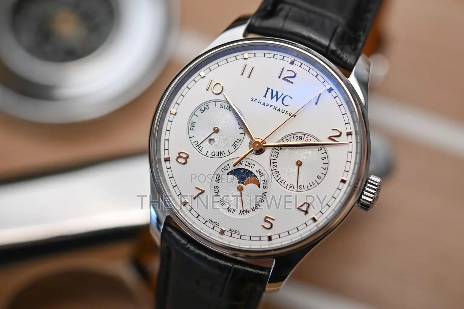 Iwc Men’S Watch Black Strap