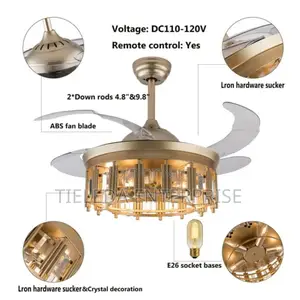 Advanced Vintage Chandelier Fan Light Remote