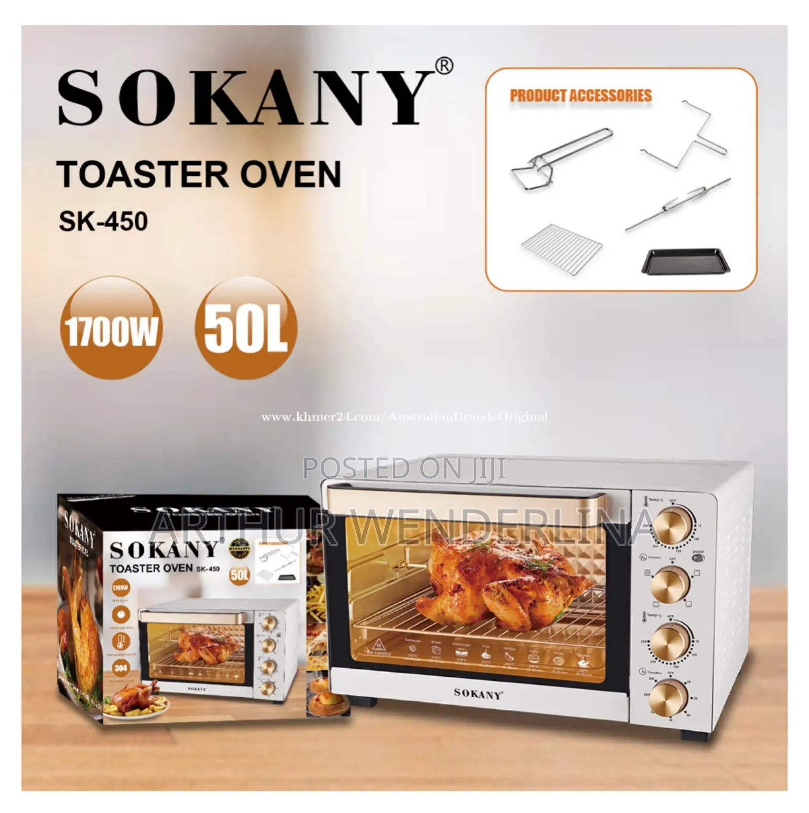 Sokany 50liters Toaster Oven