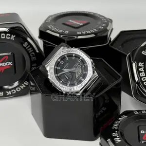 Gshock Dual Display Stainless Steel Case Watch