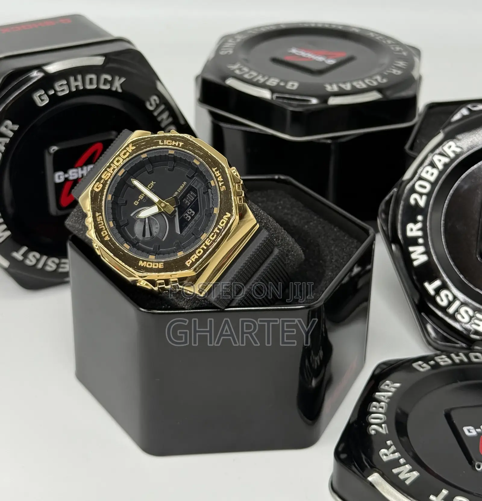 Gold Black Dual Time Gshock Watch
