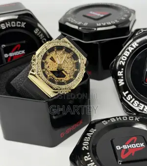 Gold Black Dual Time Gshock Watch