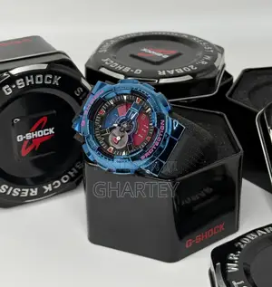 Blue Black Case Gshock Sports Watch