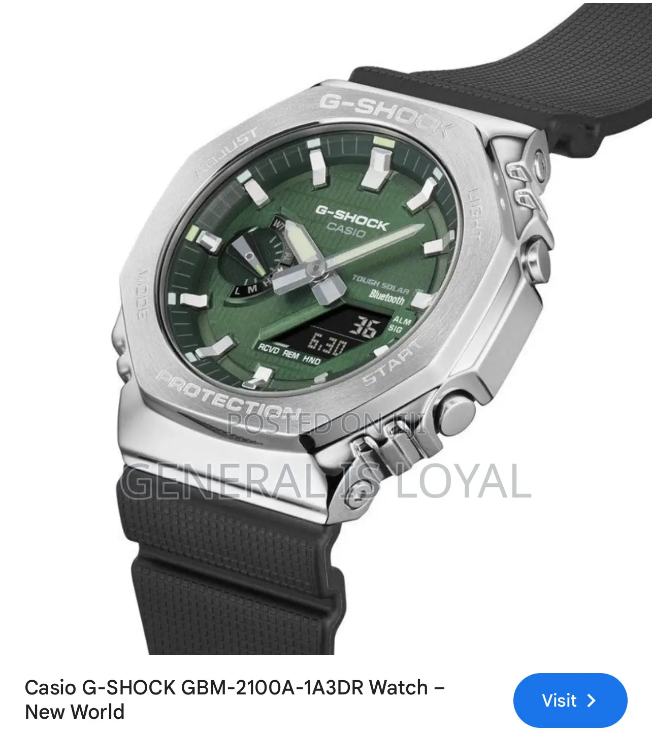 Casio G-Shock Black Dial Black Resin