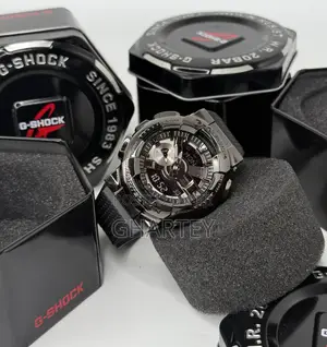 Sports Chronograph Gshock Stainless Silver Case Watch