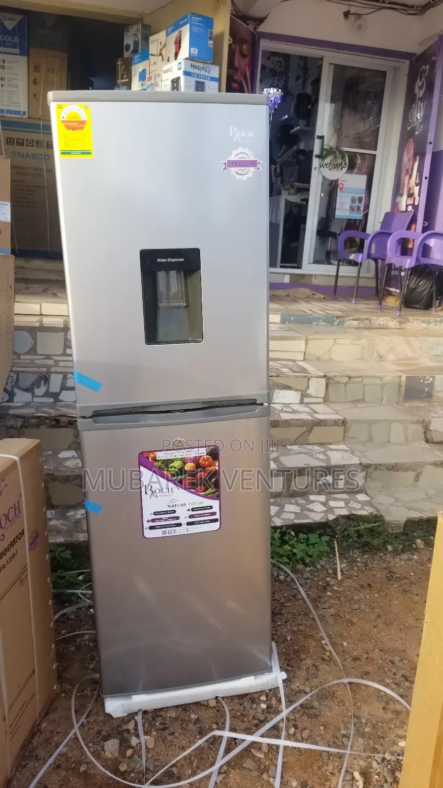 Roch 246l Bottom Freezer Fridge With Dispenser