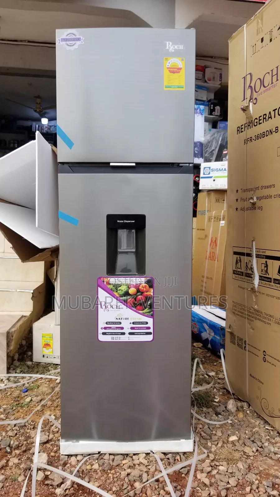 Roch 247l Top Freezer Fridge With Dispenser