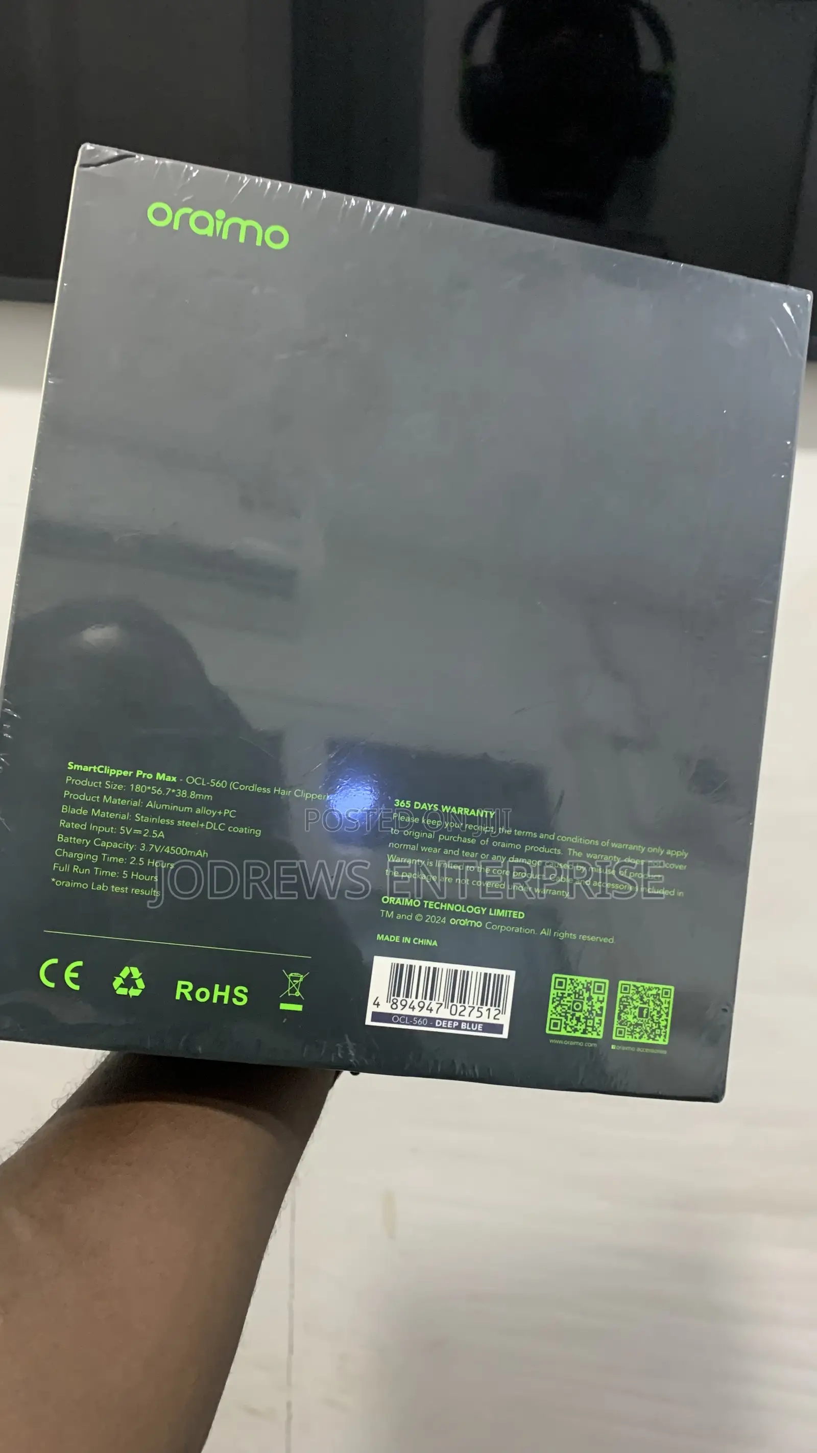 Oraimo Smart Clipper Pro Max Professional Hair Clipper