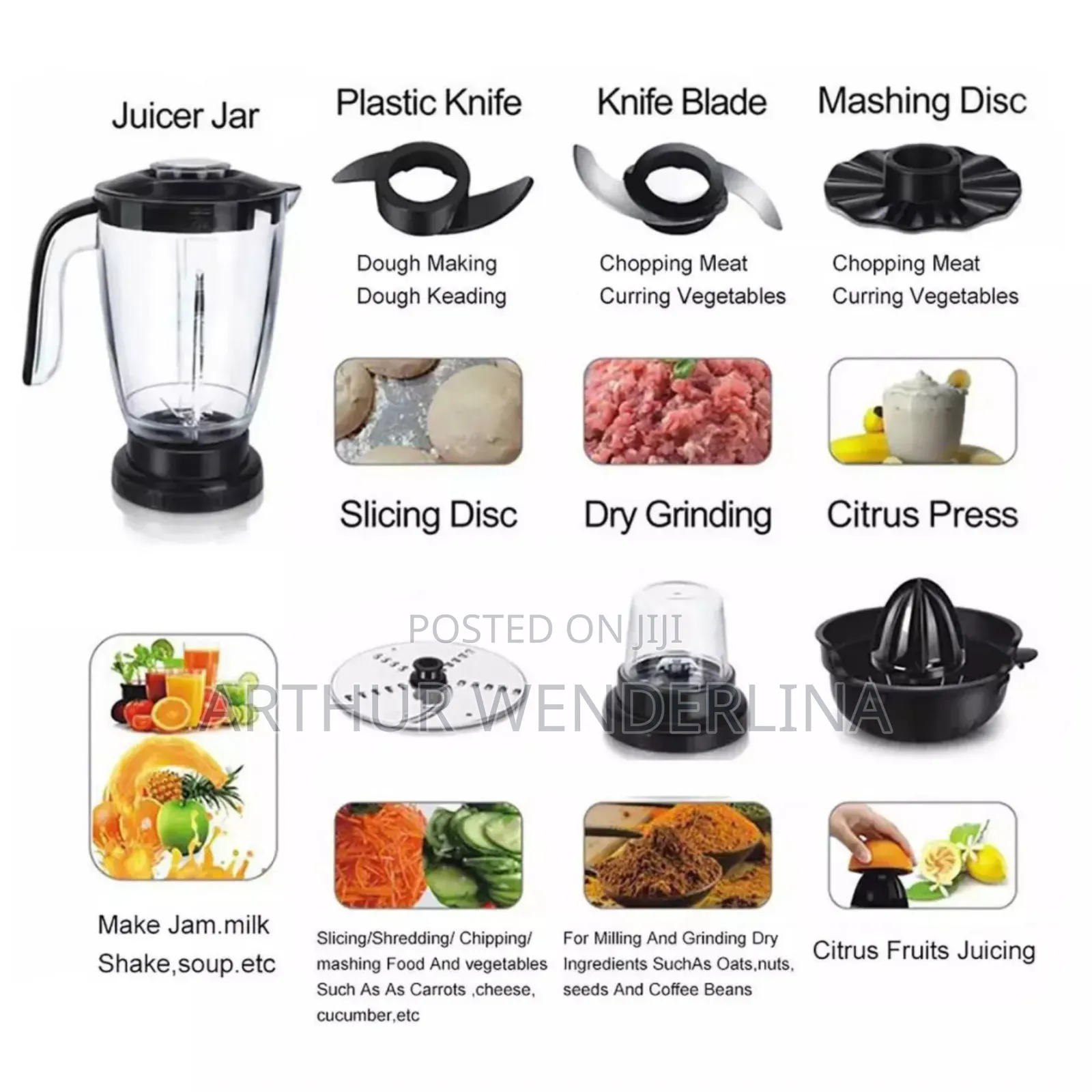 Sonifer Food Processor 9 in 1