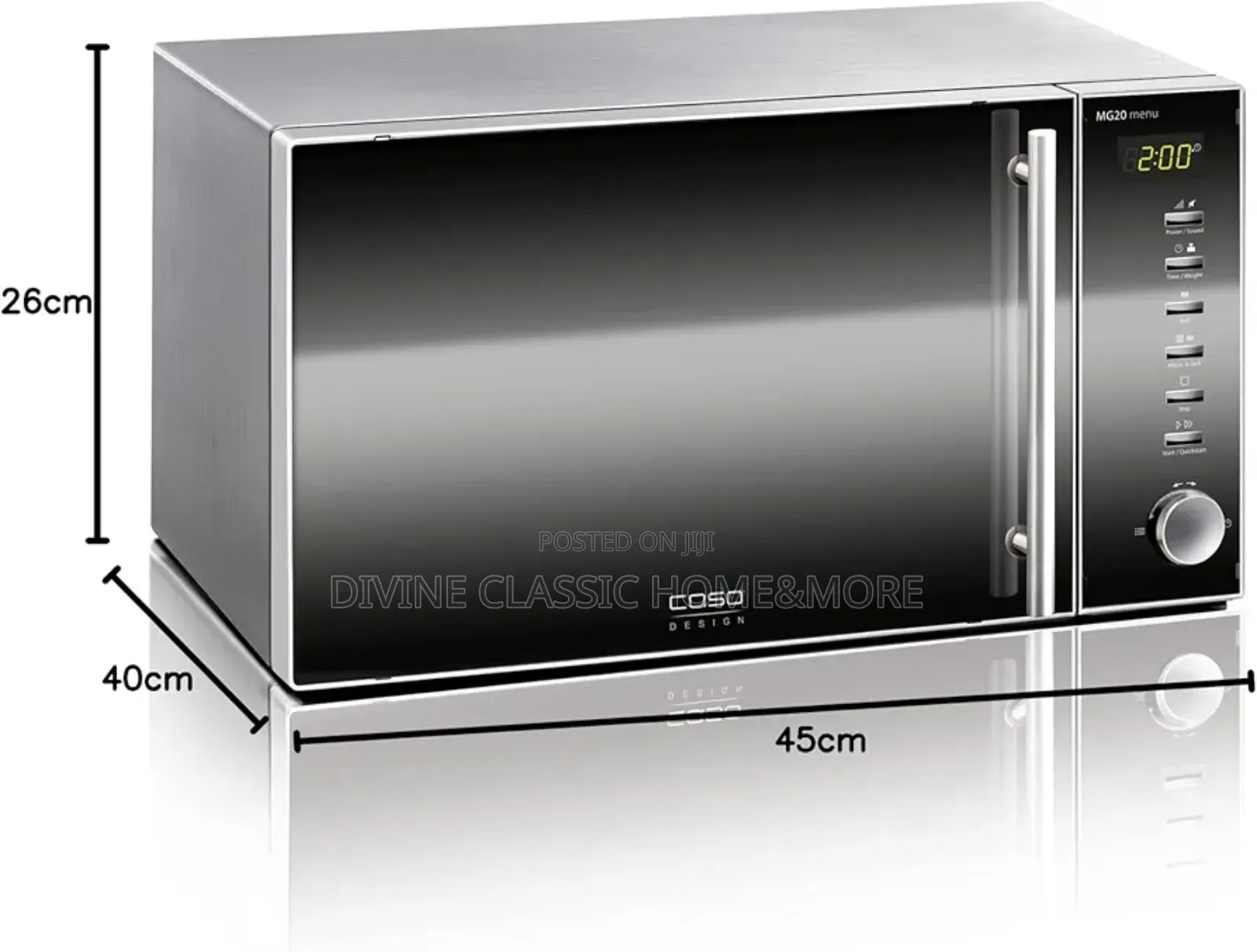 Caso Mg20 Menu 2-in-1 Microwave With Grill 800w, Grill 1000w
