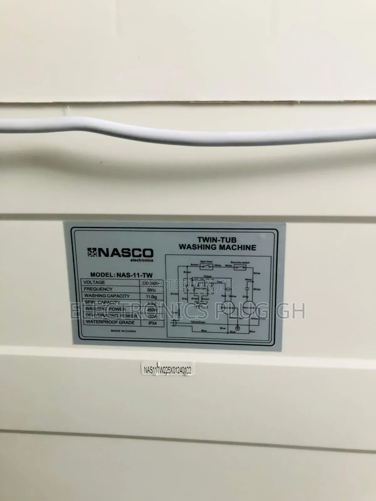 Nasco 11kg Twin Tub Washing Machine