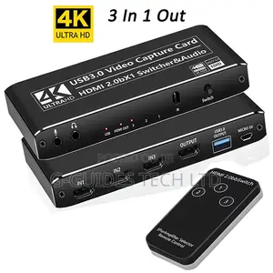 Usb 3.0 Video Capture Card, Hdmi Switcher With Audio 3x1