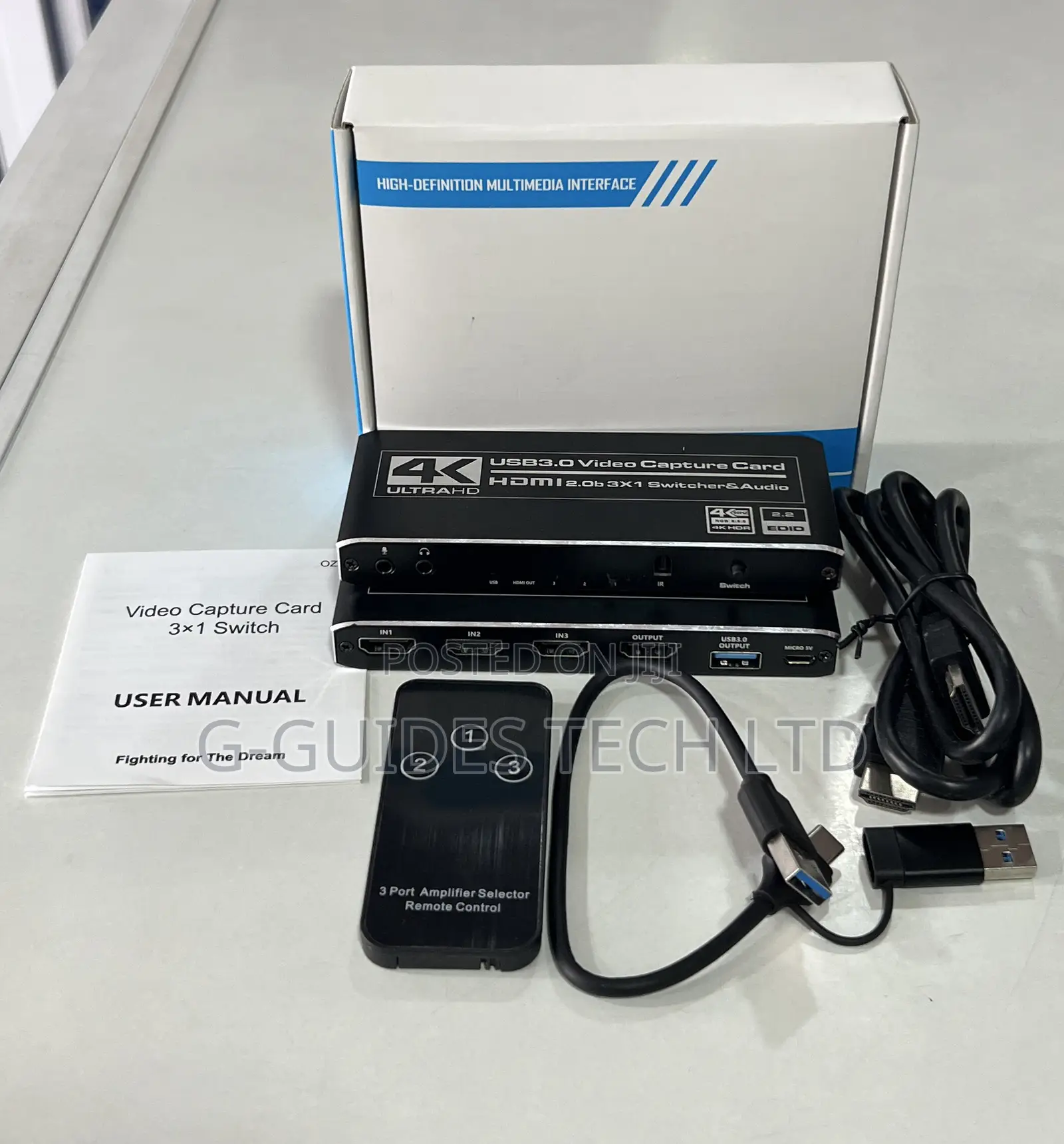 Usb 3.0 Video Capture Card, Hdmi Switcher With Audio 3x1