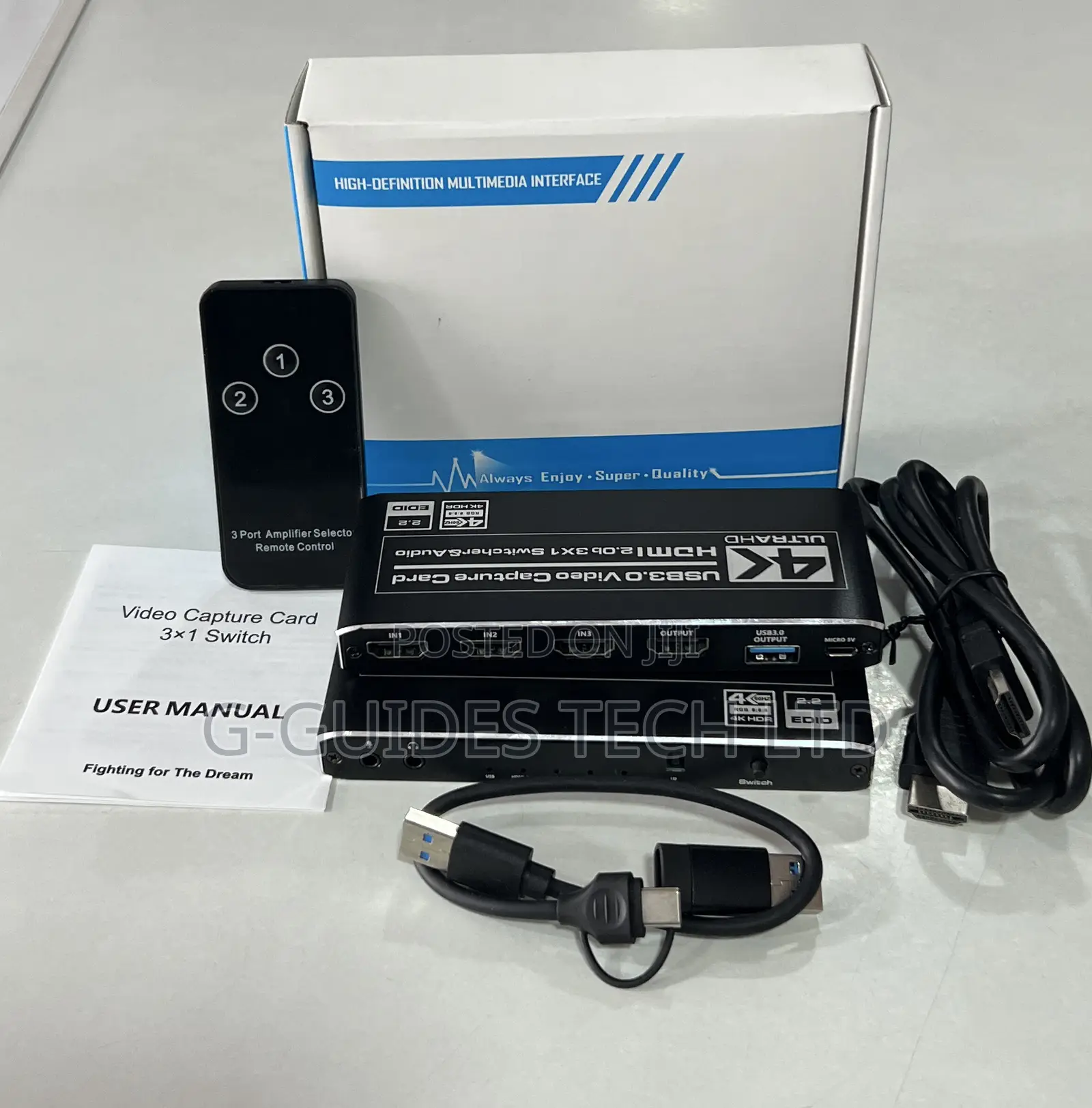 Usb 3.0 Video Capture Card, Hdmi Switcher With Audio 3x1