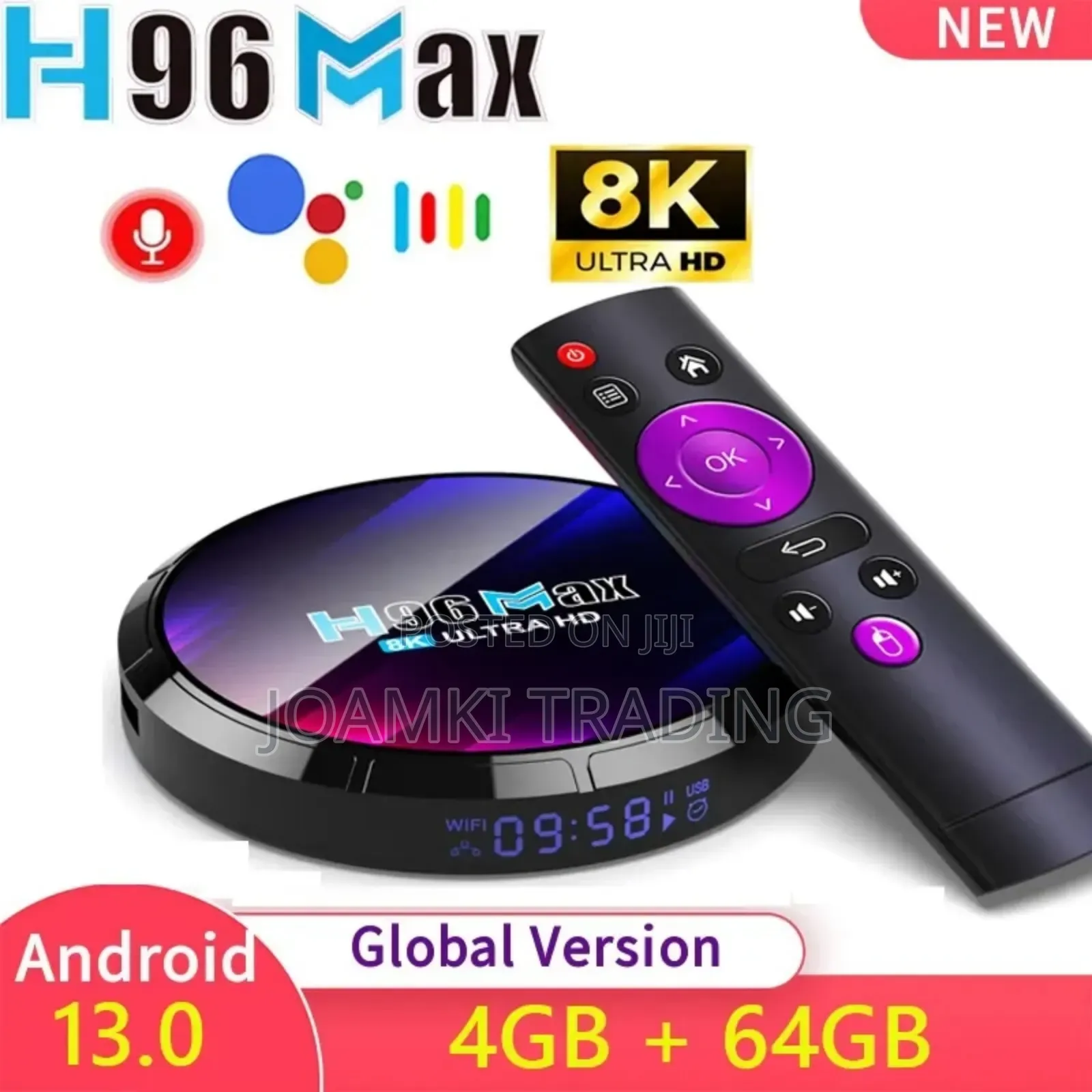 Smart Tv Box Android 13, 64gb Rom 4gb Ram, Dual Wifi Bt
