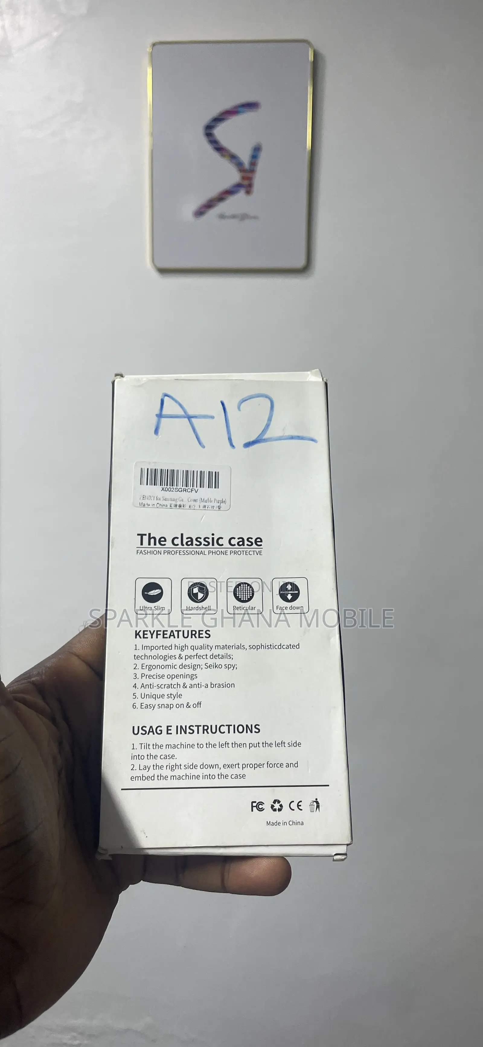 Samsung Galaxy A12 Purple Marble Case