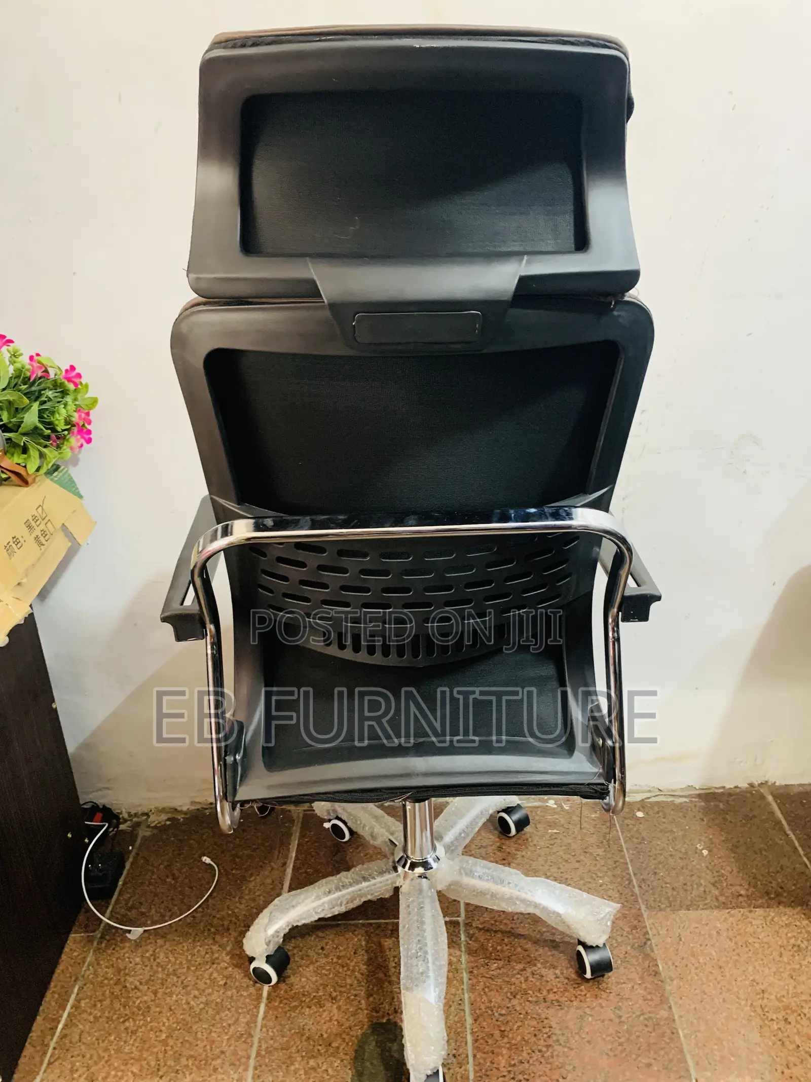 Leather Headrest Office Chair