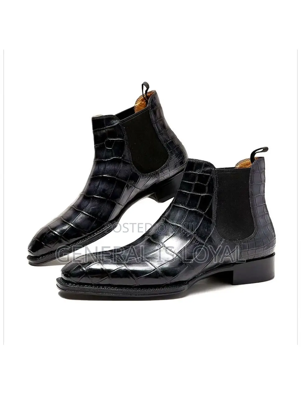Zara Alligator Chelsea Boots