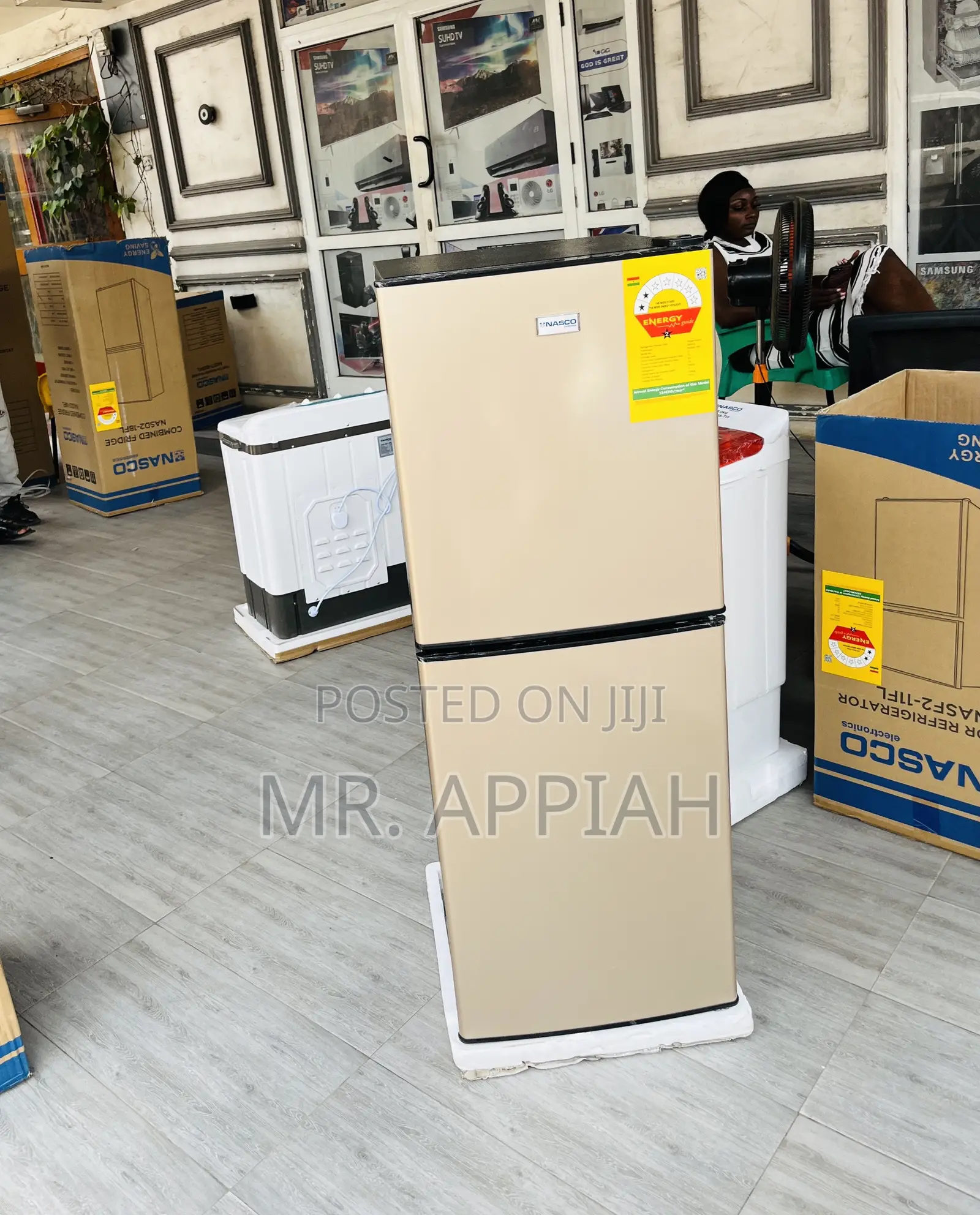 Shop Wonderful Nasco D2-18fl(Gold)Double Door Fridge.