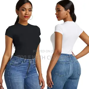 Stretchy Short Sleeve Ladies Bodysuit .Size: Uk8-16