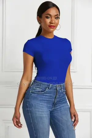 Stretchy Short Sleeve Ladies Bodysuit .Size: Uk8-16