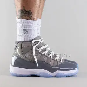 Air Jordan 11 High Gray and White