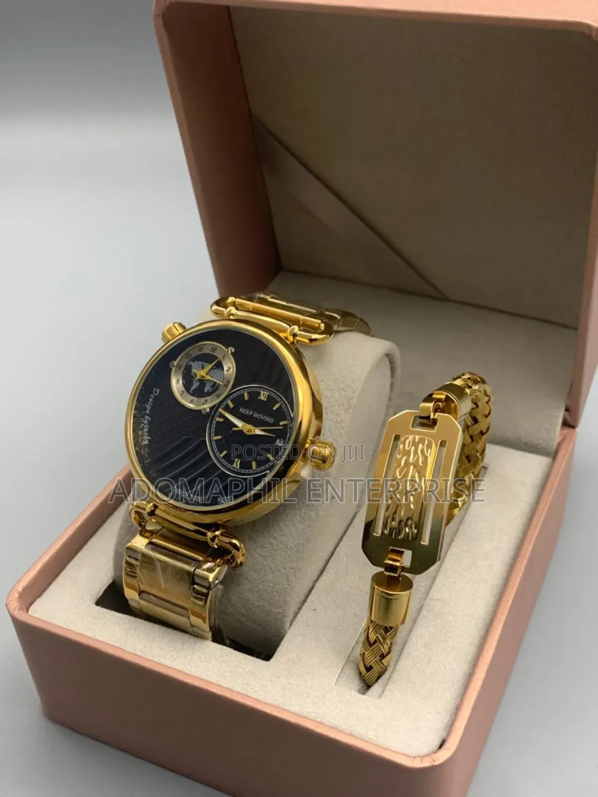 Double Time Keep Moving and Bracelet