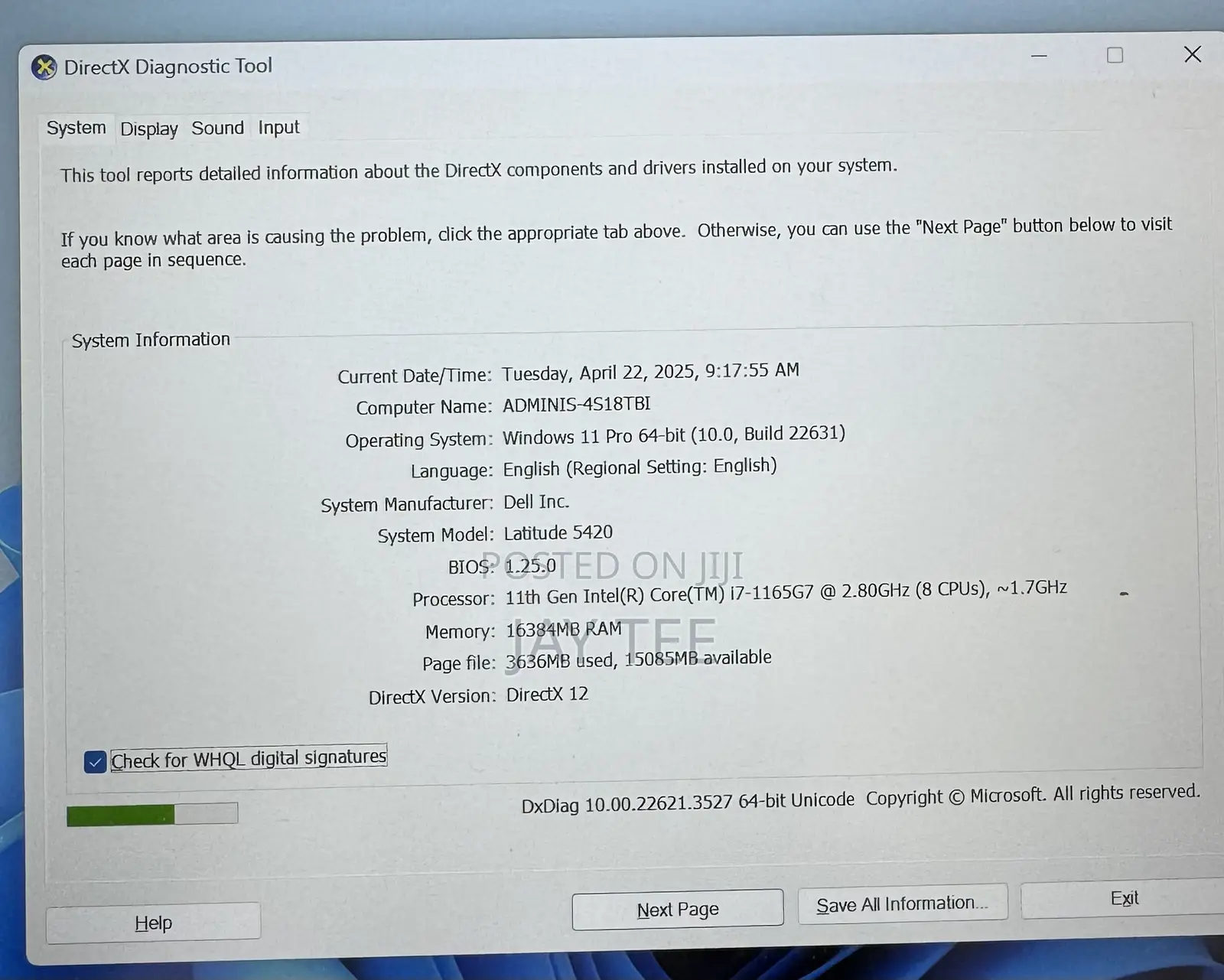 Laptop Dell Latitude 5420 16GB Intel Core I7 SSD 256GB