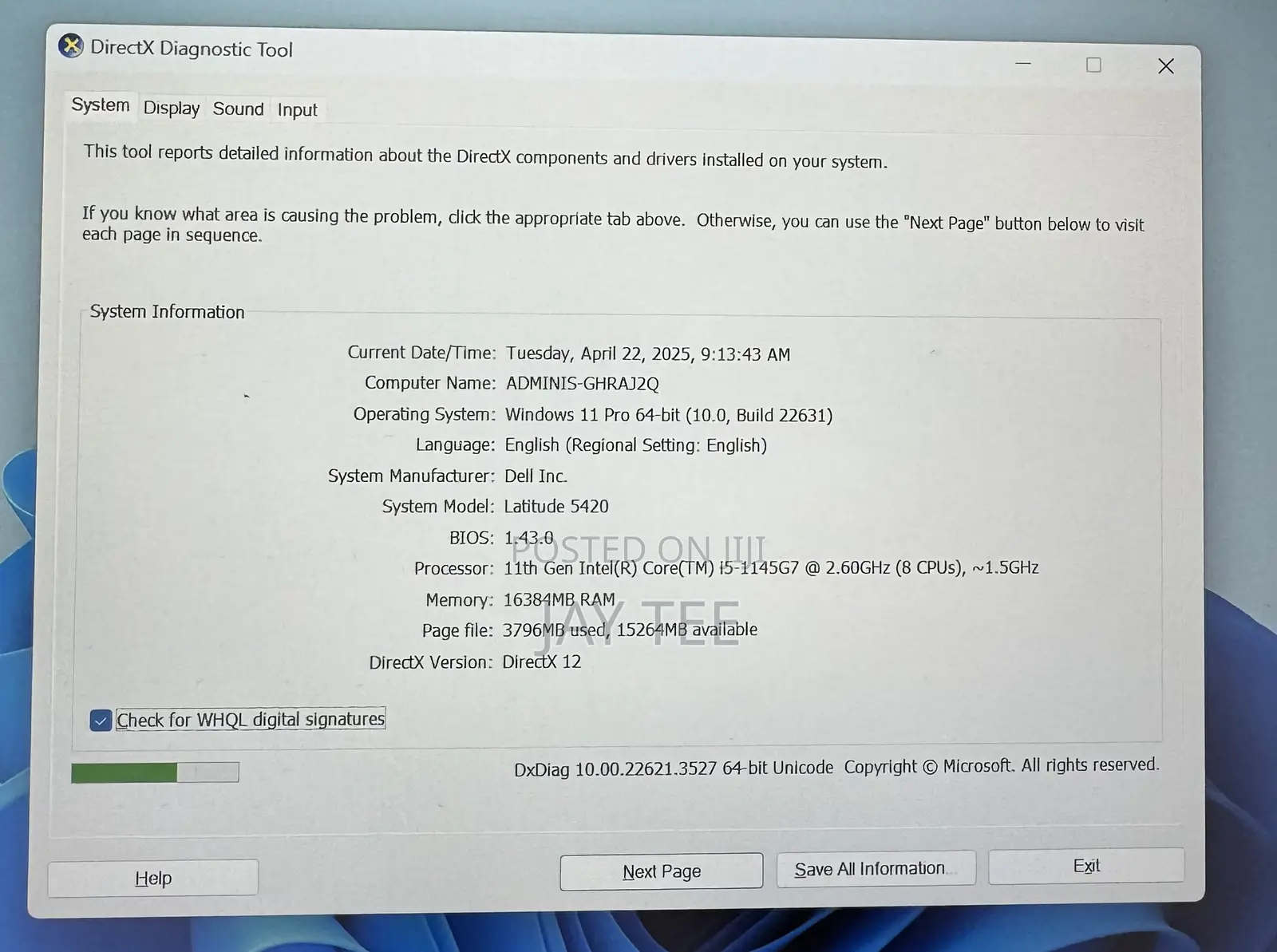 Laptop Dell Latitude 5420 16GB Intel Core I5 SSD 256GB