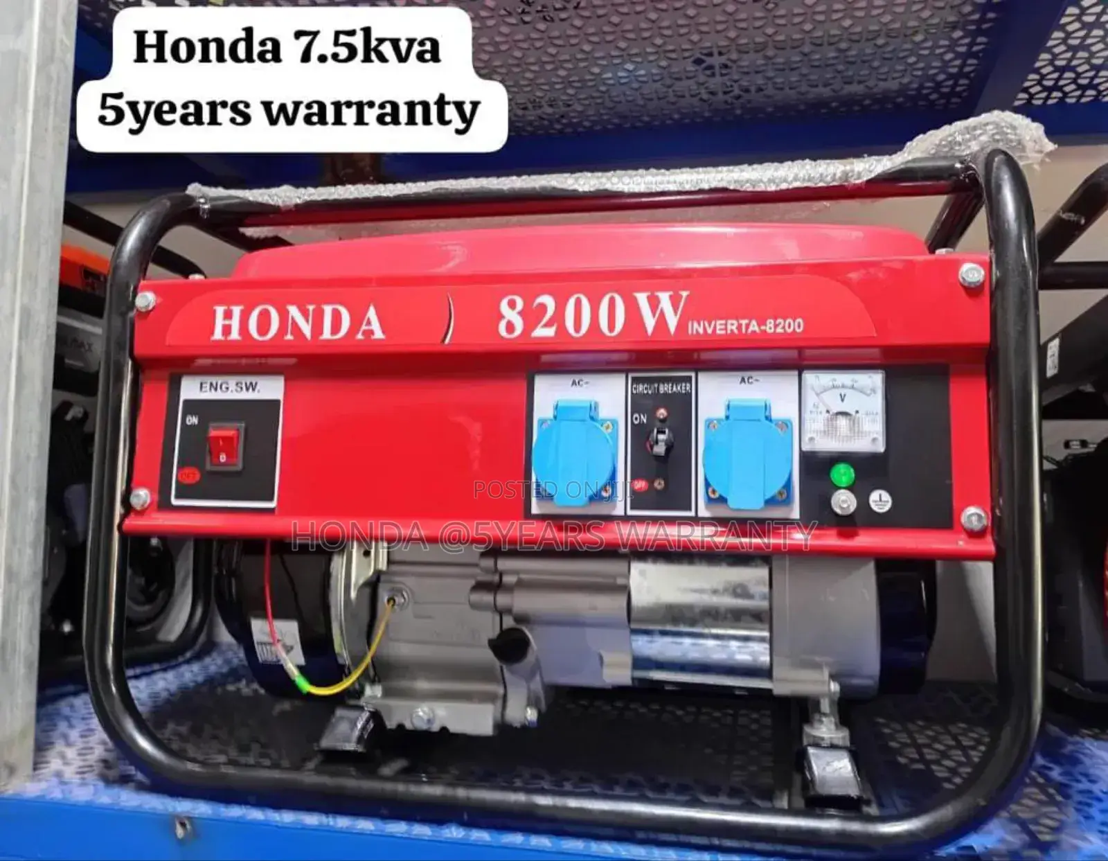 8200watts 7.5kva Honda Generator Petrol Pullstart 7.5kva