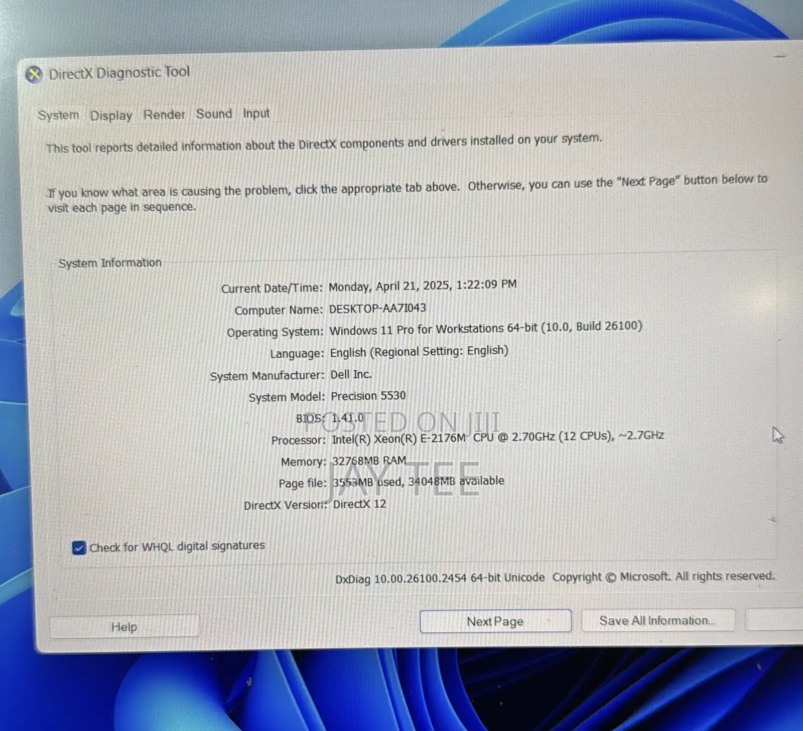Laptop Dell Precision 5530 32GB Intel Xeon SSD 512GB