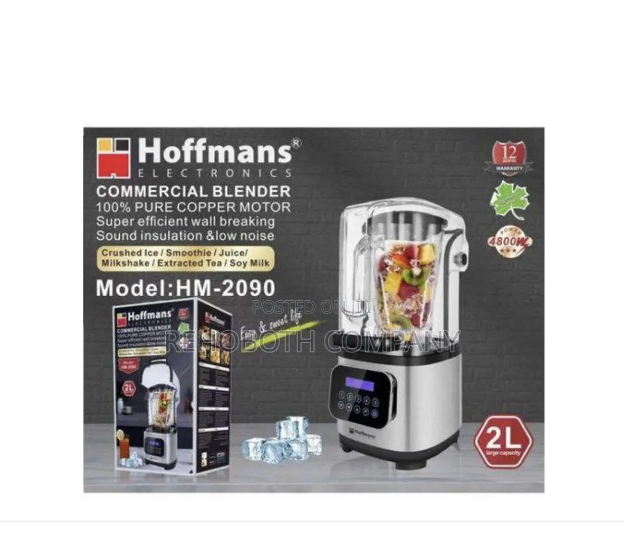 Hoffmans Electronics 2 Liters Commercial Blender