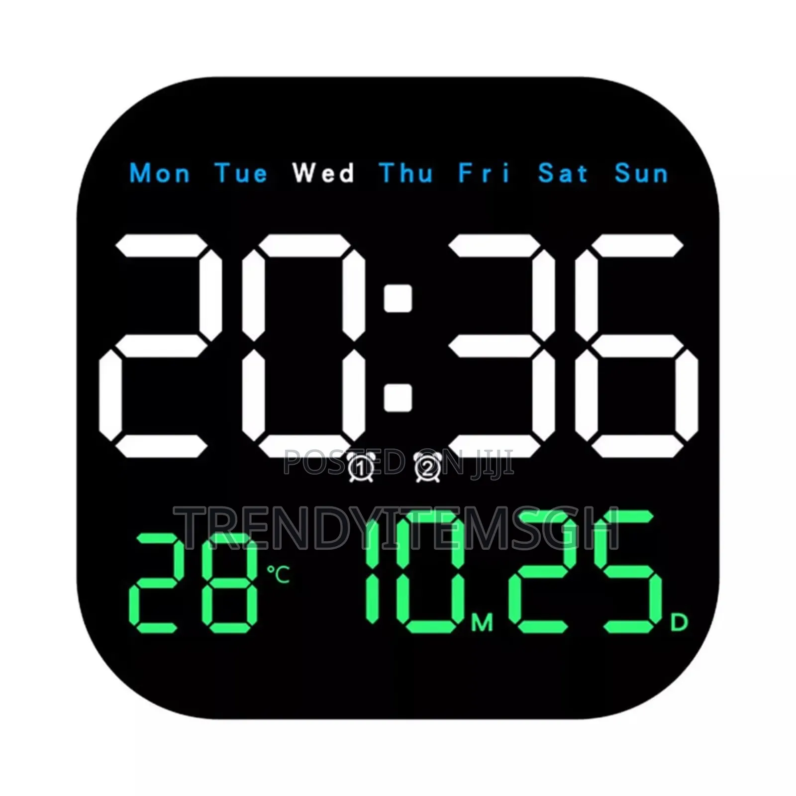 Led Sound-Activated Clock With Temperature Display