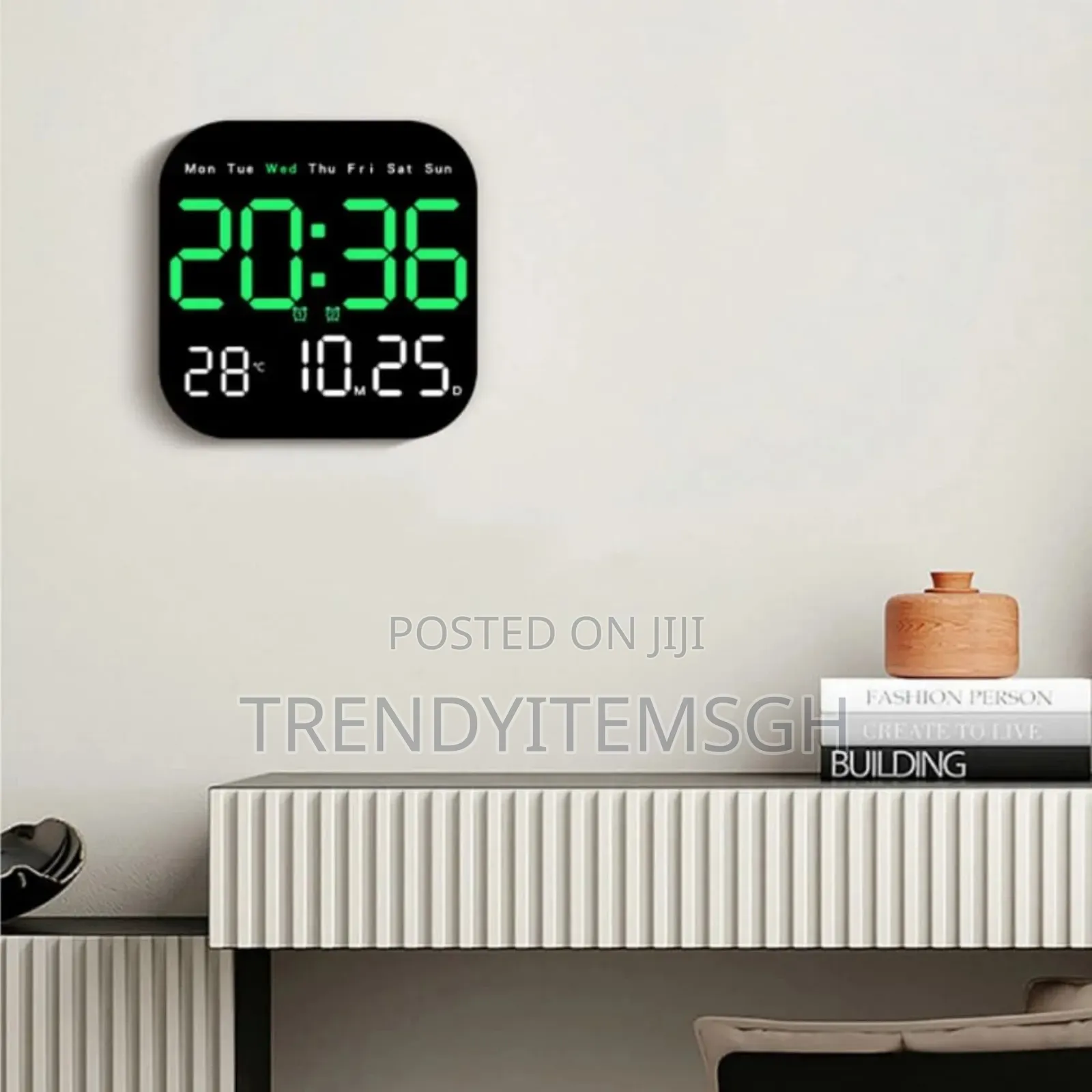 Led Sound-Activated Clock With Temperature Display