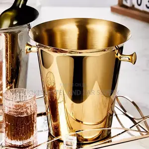 Gold Champagne Bucket 5l + Free Tong